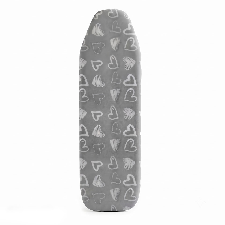 image 1 of GEEZY Ironing Board Cover with Grey Heart Design 122 x 38cm