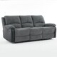 image 2 of Manual Reclining Sofa, Jumbo Cord Fabric Recliner 3 Seater Armchair - 3 Seater
