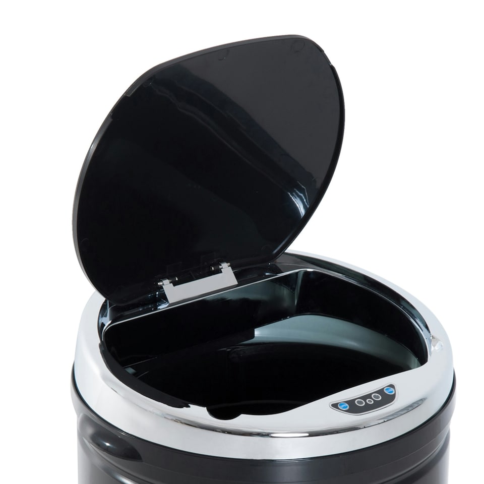 image 1 of HOMCOM Automatic Hand Sensor Dustbin Kitchen Waste Bin Rubbish Can Black | 42L