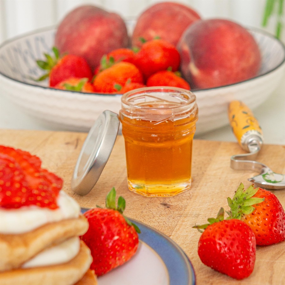image 1 of Argon Tableware Glass Jam Jars with Lids - 42ml - Pack of 6