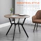 image 3 of HOMCOM Small Kitchen Table with Black Steel Legs, Dining Table, Brown