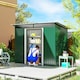 image 10 of Outsunny 8.5 x 6ft Metal Shed with Lightsky Panels, Garden Storage Tool House with Double Doors for Garden, Patio and Lawn, Green