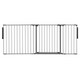 image 1 of Safetots Premium Multi Panel Room Divider, up to 187cm Wide, Grey, 70cm Tall, Multi Panel Flexible Room Barrier, Room Divider with Door for Baby Grey