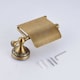 image 3 of Antique Brass Toilet Elegant Roll Holder with Flap Paper Rack Wall Mounted
