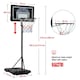 image 3 of Yaheetech 2.19-2.49M Height-Adjustable Basketball Hoop Black