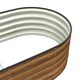 image 5 of Living and Home 1.6m Gardens Bed Oval-Shaped Galvanized Steel Garden Planter, Brown | Brown | 160cm W x 80cm D x 42cm H