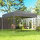 image 2 of Outsunny 3 x 3M Garden Pop Up Gazebo Height Adjustable Marquee Party Tent Wedding Canopy with Carrying Bag, Grey