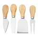 image 2 of Maison by Premier Soka Rubberwood 4pc Cheese Knife Set With Storage Board