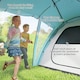 image 5 of Outsunny 4-6 Man Family Camping Tent w/ 2 Bedrooms, a Living Room, Grey 