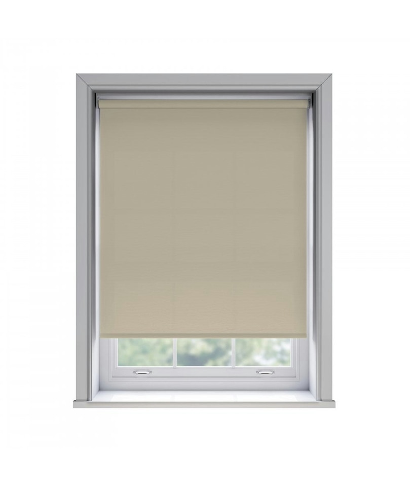 70cm No Drill Taupe Thermal Blackout Roller Blind (170cm Drop) | Brown