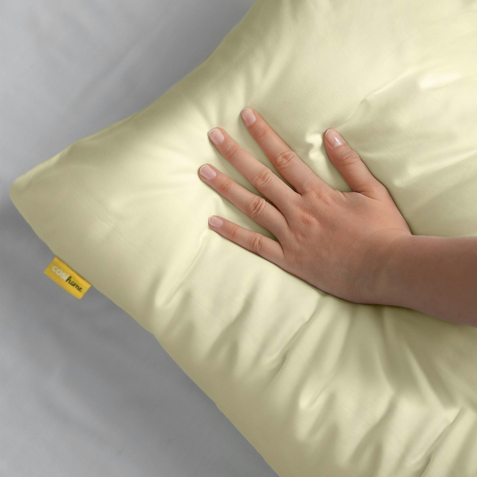 image 1 of 80 x 50 cm Yellow Cooling Pillow Case - 2 Pack