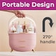 image 4 of Neo Pink Three Layer Cosmetic Makeup Vanity Beauty Storage Organiser Skincare Display Box Case Holder | Pink