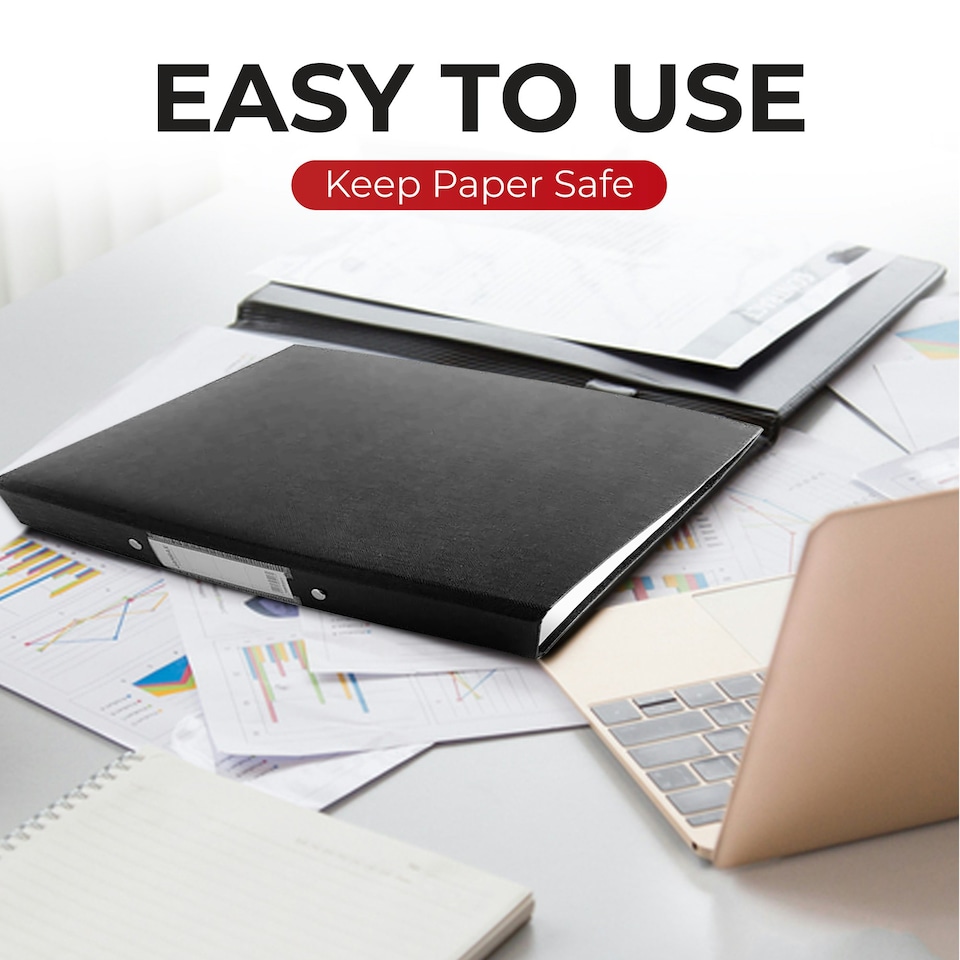 image 1 of Pack of 10 A4 Grey Paper Over Board Ring Binders by Janrax