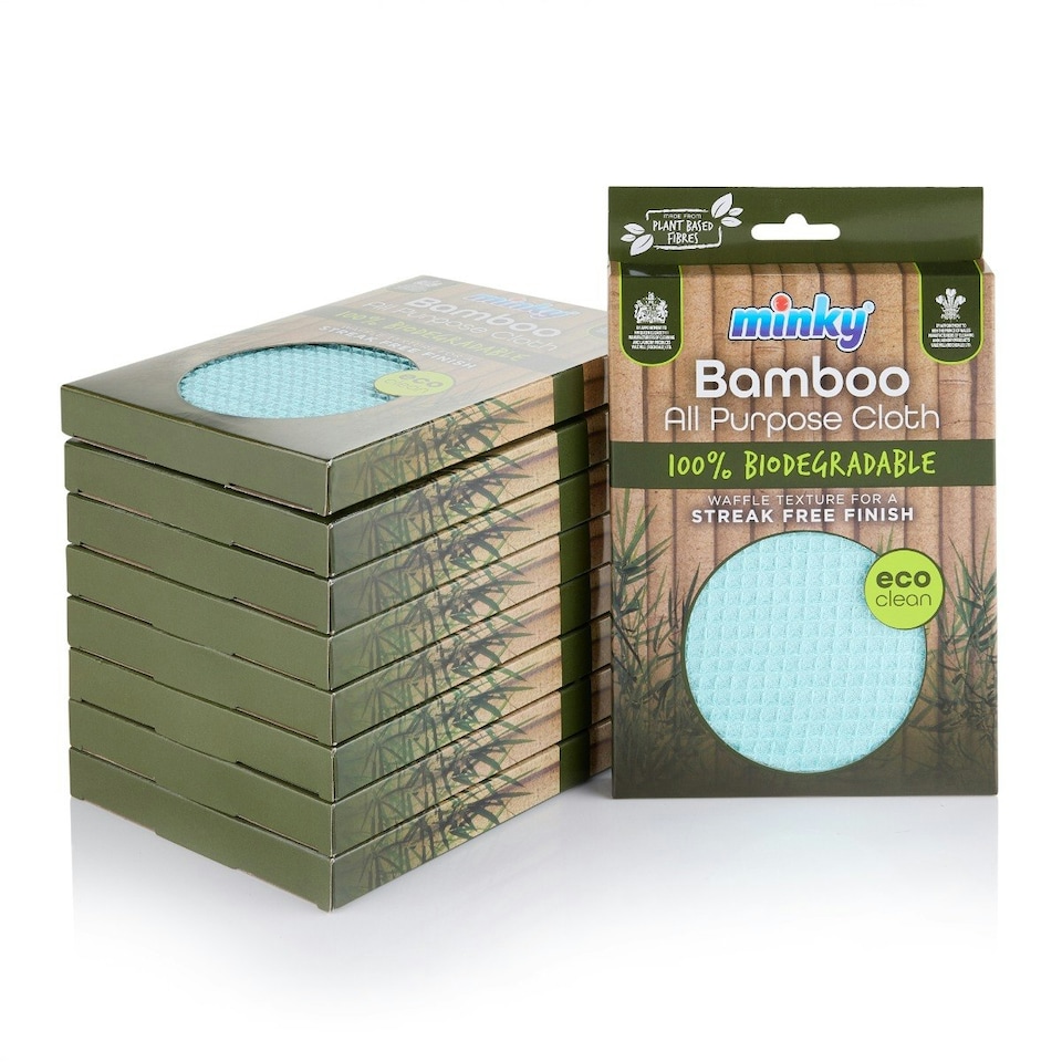image 1 of Bamboo All Purpose Cleaning Cloth Pack of 9