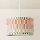 image 4 of ValueLights Rae Small Stripe Natural Pleated Lamp Shade & Bulb | Multi