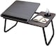 image 3 of Laptop Bed Table Computer Notebook Desk Stand with Foldable Legs & Cup Slot Tray | Black