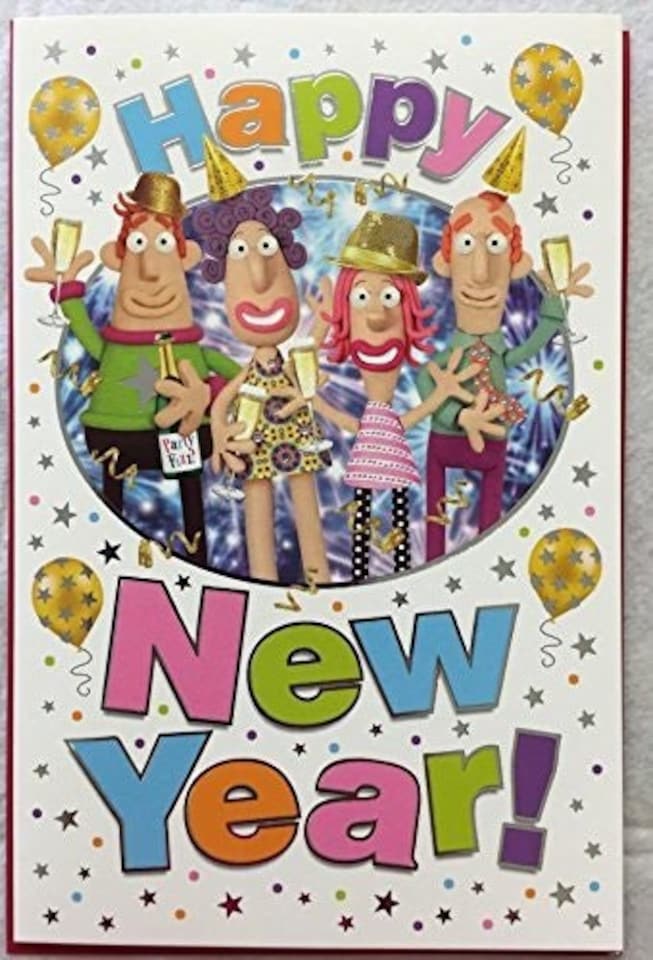 image 1 of Happy New Year, Christmas Greetings Card By Wishing Well