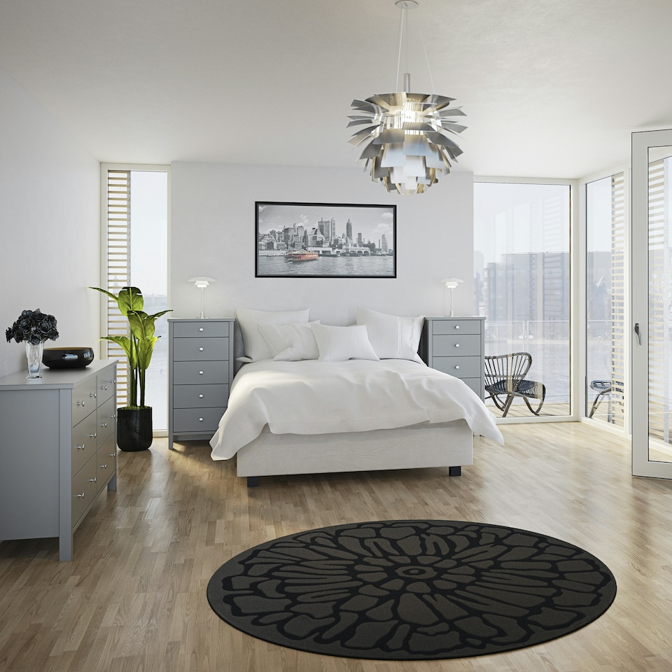 image 1 of Tromso 3 Door Wardrobe Grey