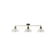 image 7 of ValueLights Wallace Industrial 3 Way Black Ceiling Bar Light | Gold