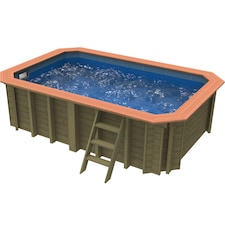 Plastica Wooden Exercise Pool Package with Argonaut/Endurance Filtration With TILEBAND