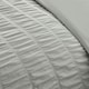 image 3 of Catherine Lansfield Seersucker Frill Silver Duvet Cover Set Grey | Double