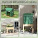 image 8 of Outsunny Wooden Raised Planter with PE Greenhouse Cover and Bed Liner
