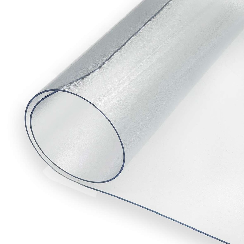 image 1 of 2mm Frosted PVC Tablecloth - 1.45cm Wide, Sold by the Meter | Clear | Frosted