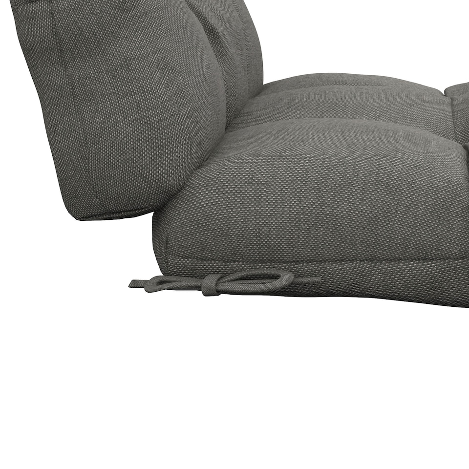 image 1 of Outsunny 2pc Outdoor Seat Cushion with Backrest, Ties, for Garden, Grey