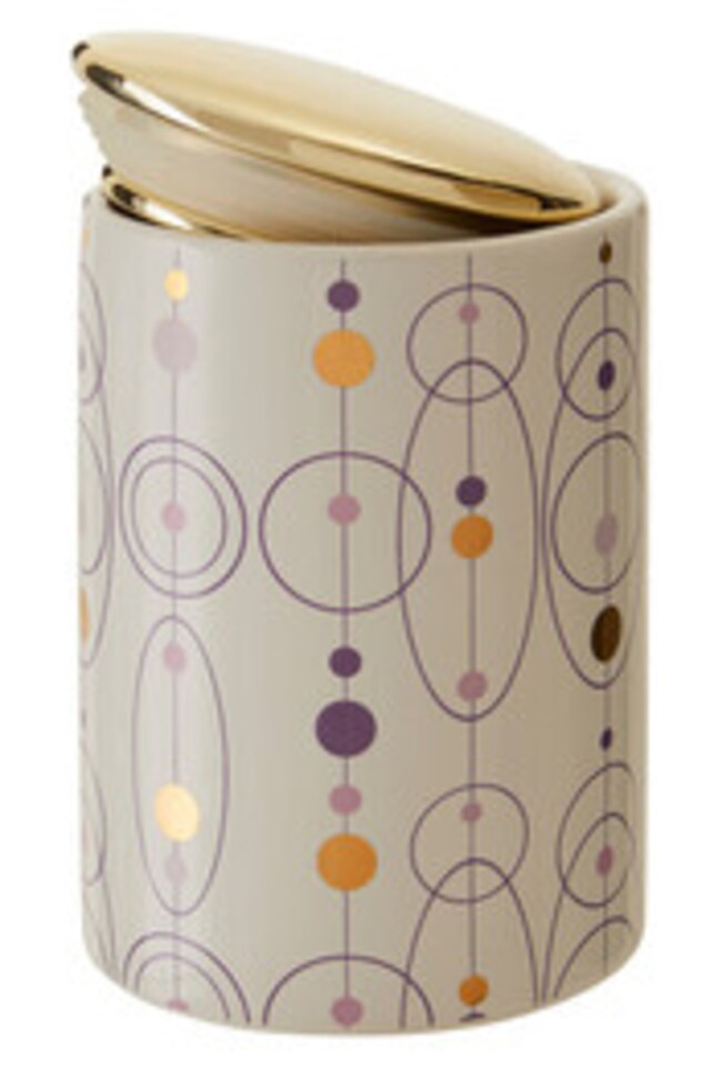 image 1 of Fenwick Canister with Gold Finish Lid