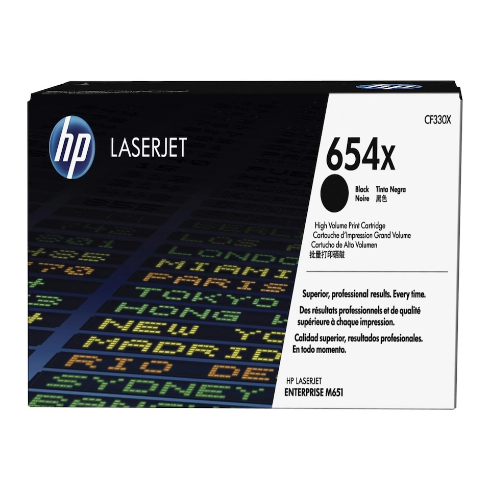 HP 654X Black High Yield Toner 20.5K pages for HP Color LaserJet Enterprise M651 - CF330X N/A