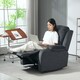 image 2 of HOMCOM Recliner Armchair for Living Room, Recliner Chair with Cup Holder Black | Multi | Chair