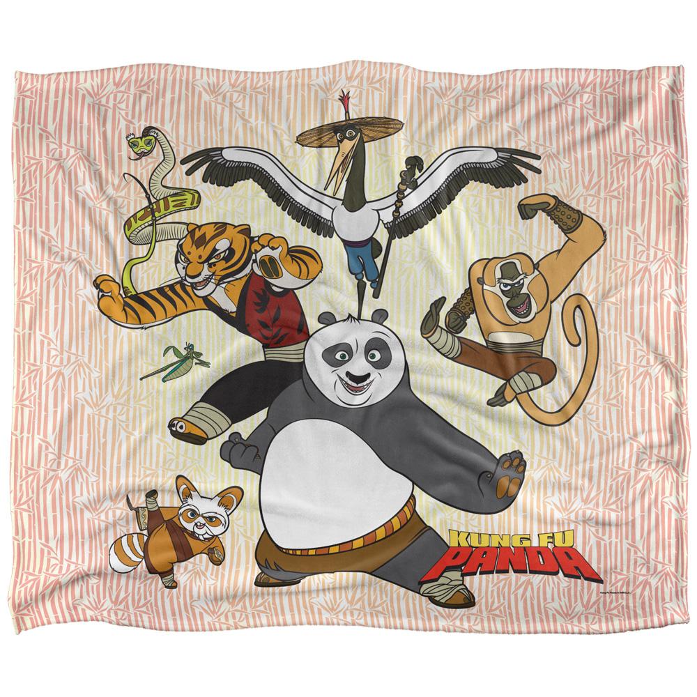 Multicoloured Kung Fu Panda Silky Soft Touch Blanket | Multi | Multicoloured | One ...