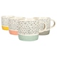 image 1 of Nicola Spring Ceramic Dipped Dots Coffee Mugs - 385ml - 4 Colours Multi