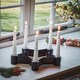 image 2 of Star Shaped Centrepiece Dinner Candle Holder - Mild Steel - L25 x W25 x H7 cm - Black Black