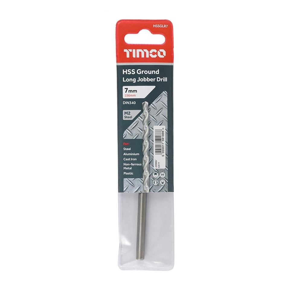 image 1 of Timco - Ground Long Jobber Drills - HSS M2 (Size 7.0mm - 1 Each)