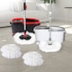image 7 of Cleanflo Stainless Steel Spin Mop Bucket Set | White | White
