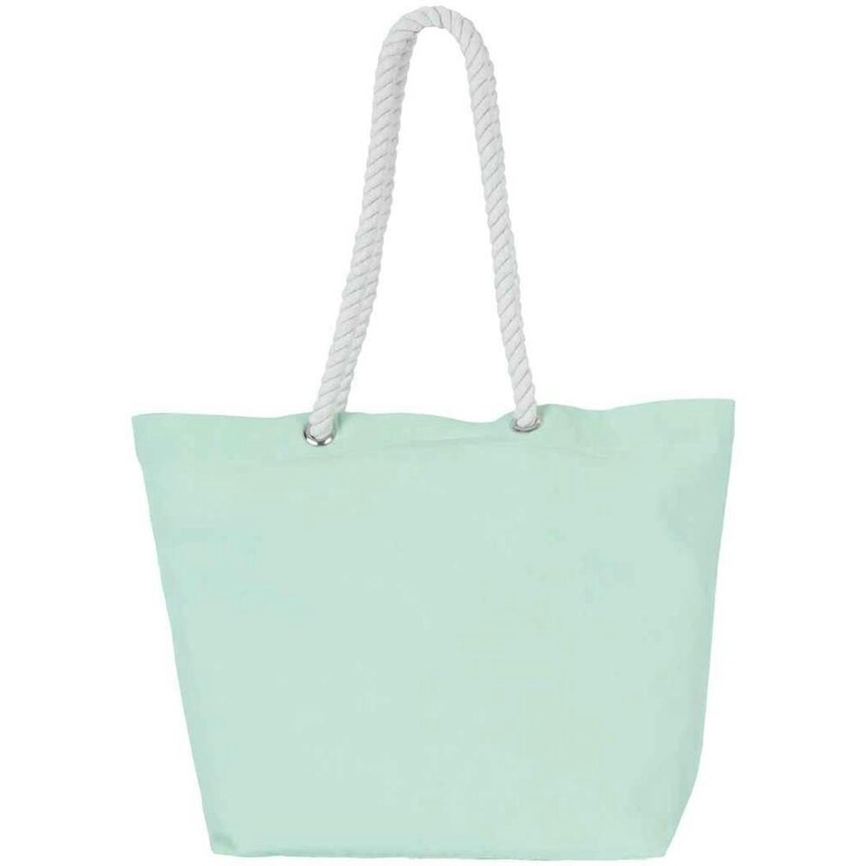 Kimood Washed Cotton Tote Bag - Misty Green - One Size