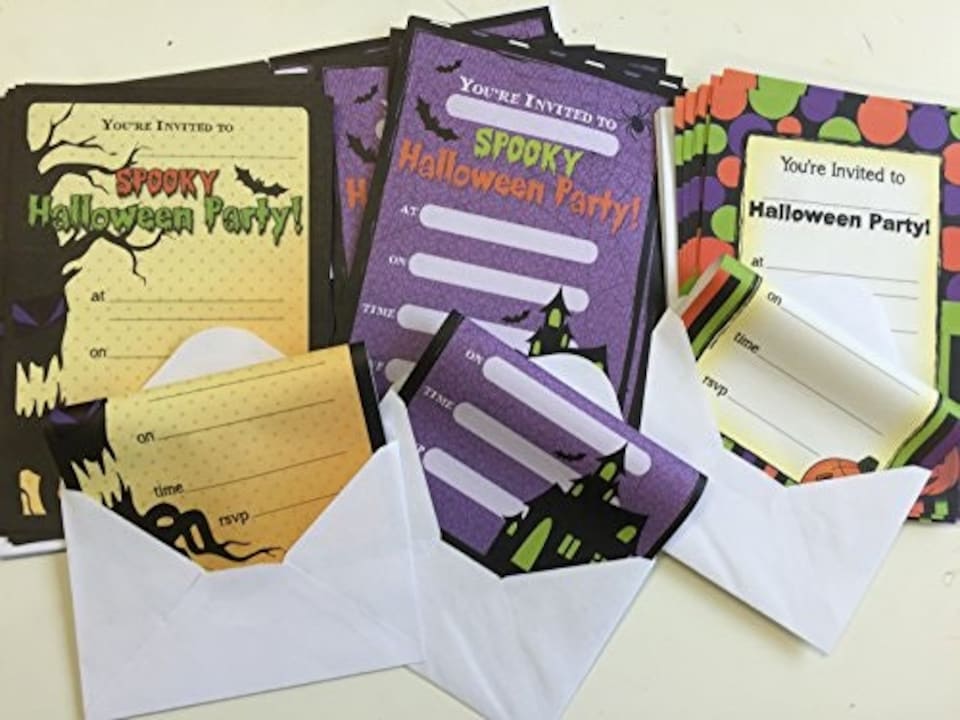 image 1 of Pack of 20 Halloween Invitations & Envelopes