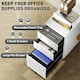 image 3 of Vinsetto Lockable Mobile Filing Cabinet w/ 3 Drawers 30 x 43.5 x 60 cm White 