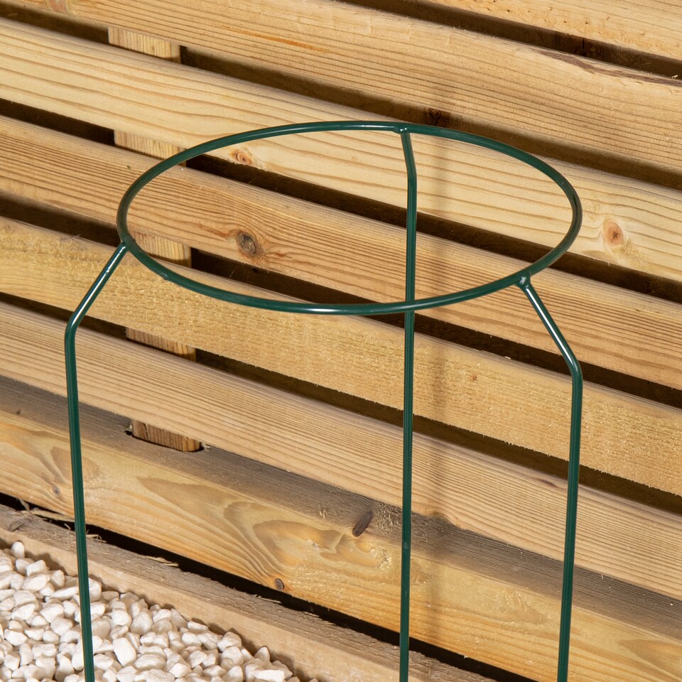 image 1 of Tom Chambers Green Metal Herbaceous Garden Plant Support Ring Small