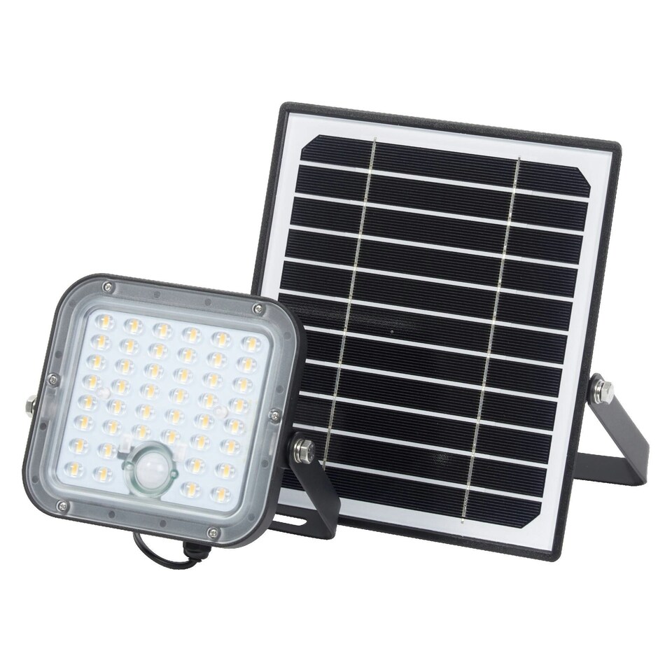 image 1 of OSRAM ENDURA LED Solar Outdoor Flood Light Black 10 W 1400 lm White