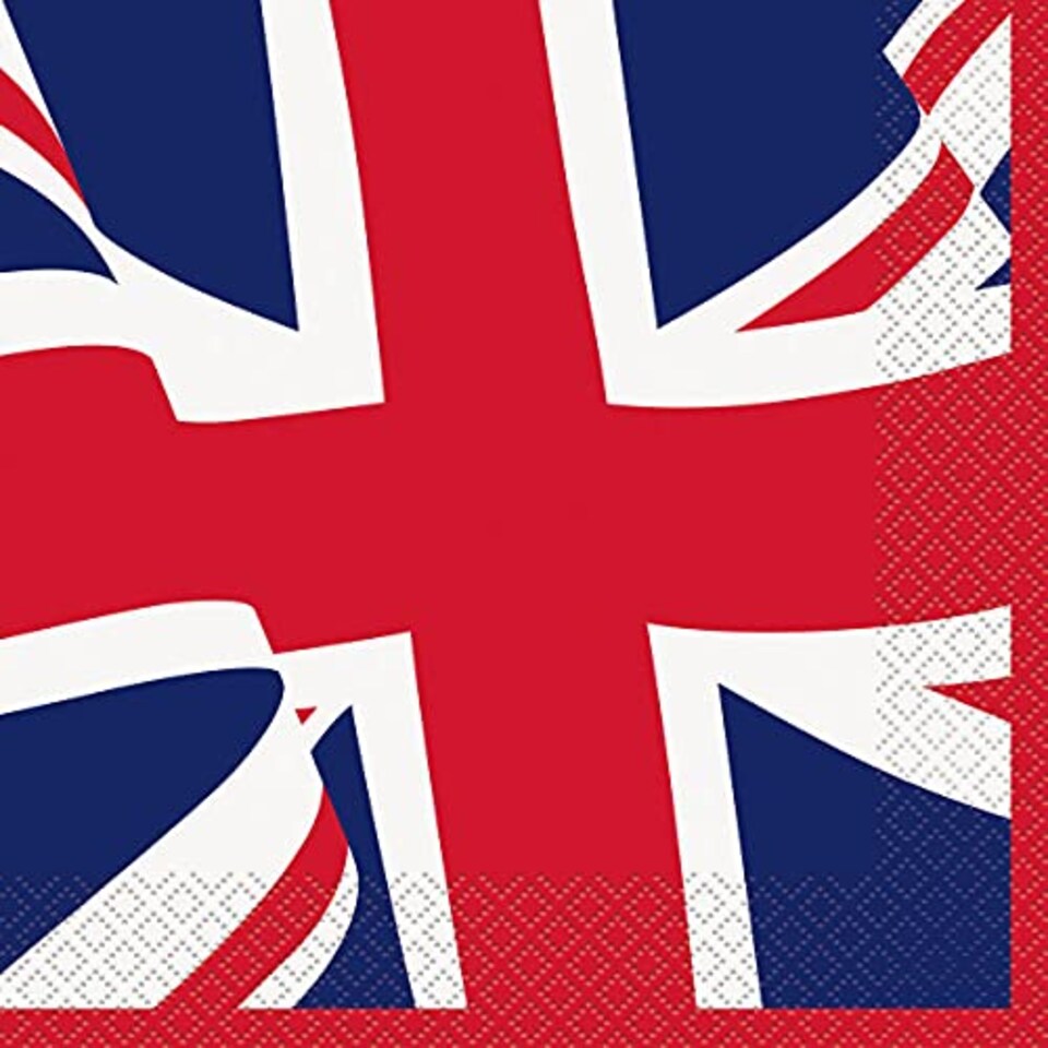 image 1 of Union Jack Luncheon Napkins 33cm 2Ply - Pack of 16