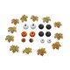 image 1 of Living and Home 24Pcs Halloween Maple Leaves Pumpkins Ornament Set