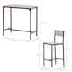 image 7 of 3 Pack Table Stool Set Industrial Design w/ Metal Frame Oak Tone MDF Panels