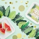 image 2 of Tropical Green Leaf Card Garland 2m