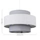 image 5 of ValueLights Weaver Dark & Light Grey Herringbone Lamp Shade | Grey