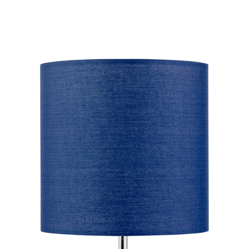 image 1 of Set of 2 Navy Blue Cotton 17cm Table Lamp Shades Blue