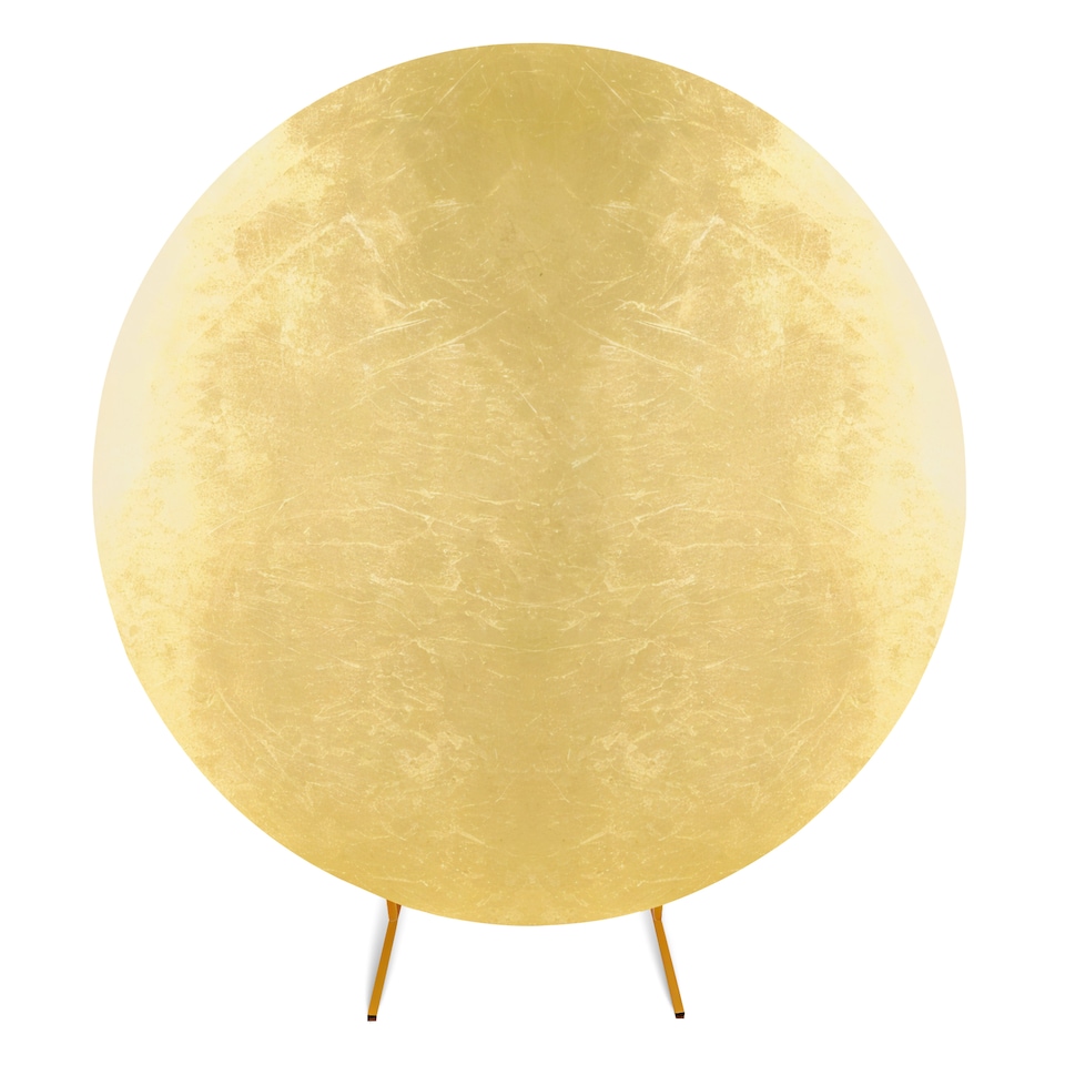 image 1 of 190GSM Shiny Gold Round Arch Wrinkle-Resistant Backdrop Cover - 150cm