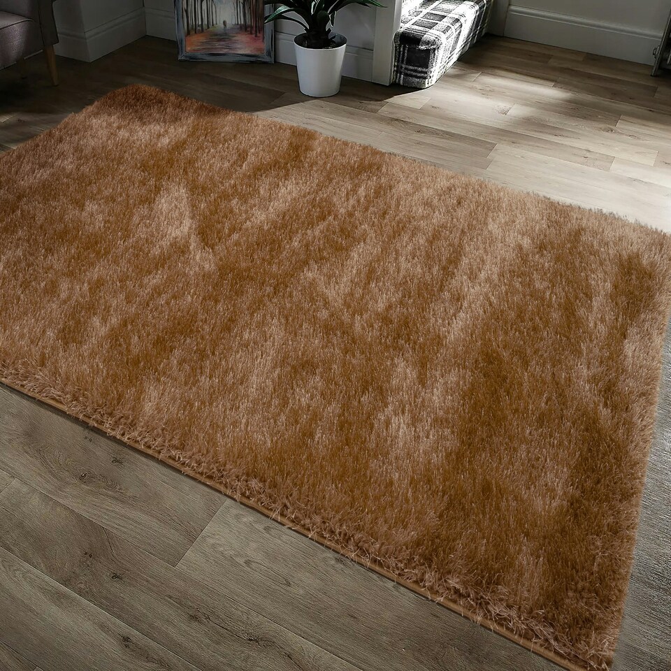 image 1 of Home Republic Majestic Shaggy Rug - 120 x 170 Brown