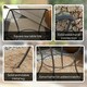 image 4 of Outsunny 60 cm Square Metal table Outdoor Bistro Table Coffee Desk, Black 